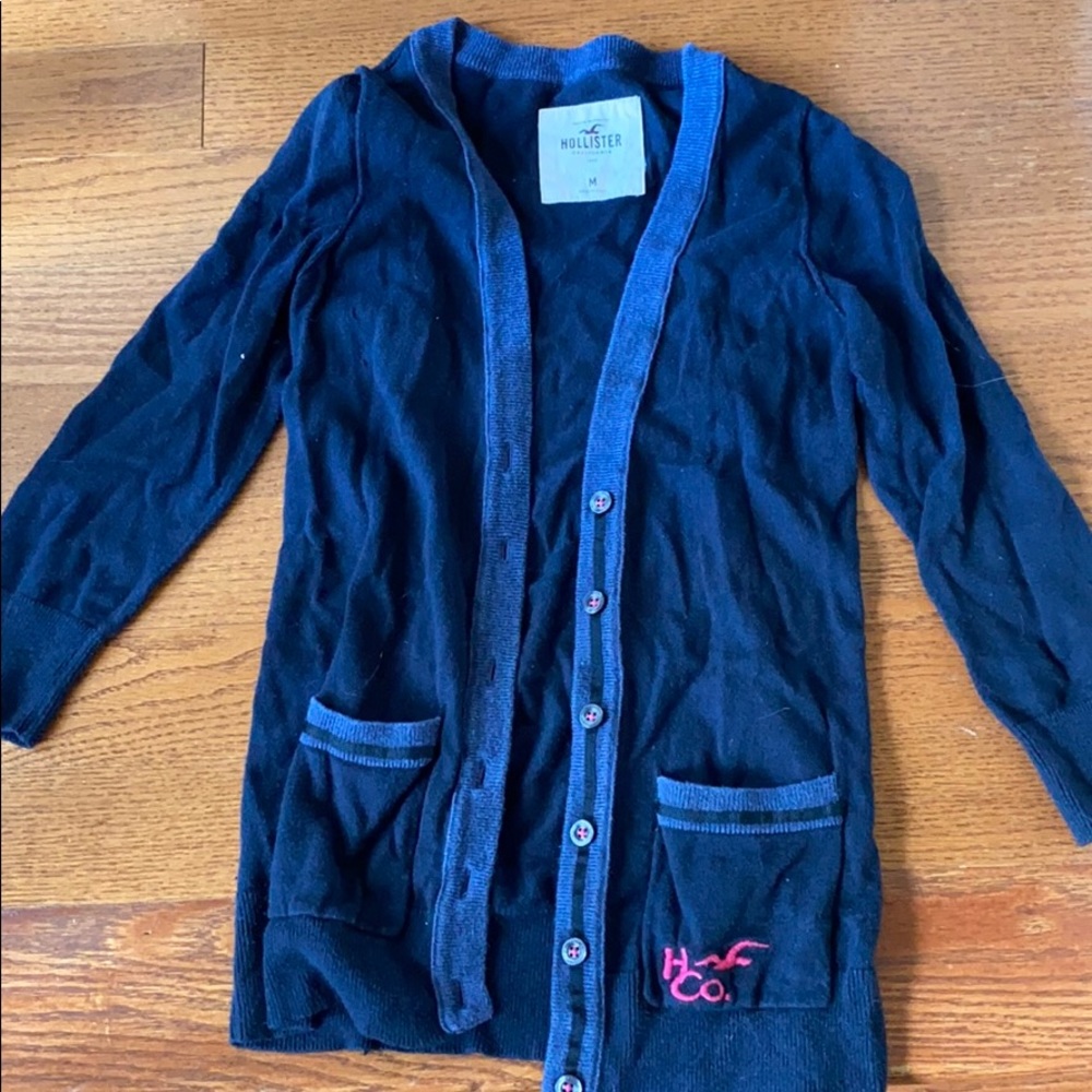 Hollister navy cardigan